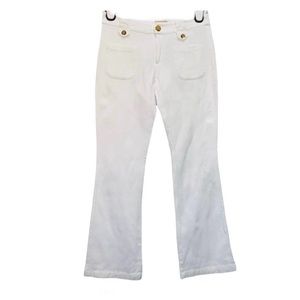 🤑‎ 4/$24 Amartte Gold Buttons Textured White Pants
